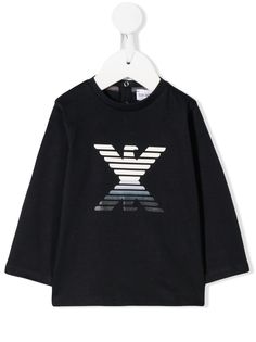 Emporio Armani Kids футболка с монограммой