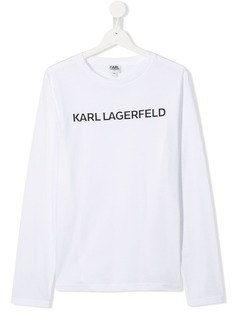 Karl Lagerfeld Kids футболка с логотипом