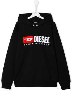 Diesel Kids толстовка с нашивкой-логотипом