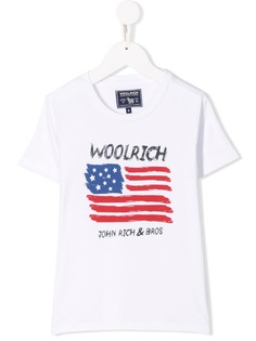 Woolrich Kids футболка с принтом