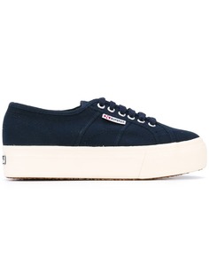 Superga кеды на платформе со шнуровкой