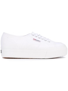 Superga кеды на платформе со шнуровкой