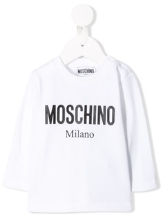 Moschino Kids топ с длинными рукавами и логотипом