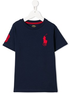 Ralph Lauren Kids футболка с вышитым логотипом