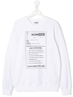 Moschino Kids толстовка с принтом
