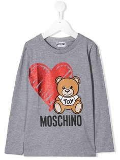 Moschino Kids топ с длинными рукавами и логотипом