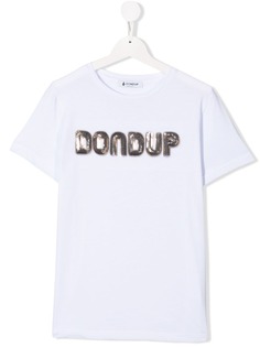 Dondup Kids футболка с логотипом из пайеток
