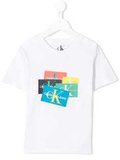 Calvin Klein Kids футболка с контрастным логотипом