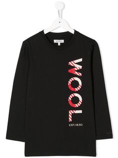 Woolrich Kids футболка с логотипом