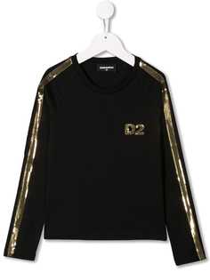 Dsquared2 Kids топ с пайетками и логотипом