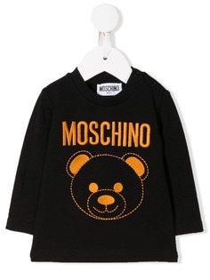 Moschino Kids топ с вышитым логотипом