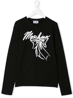 Moschino Kids топ с длинными рукавами и логотипом