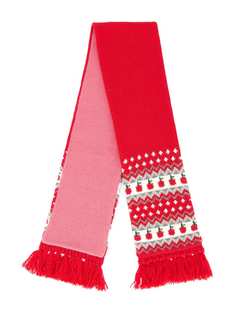 Familiar шарф с узором и кисточками