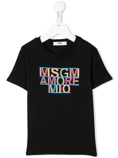 Msgm Kids футболка с логотипом