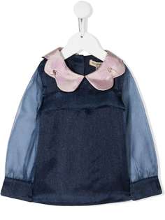 Hucklebones London блузка с фестонами