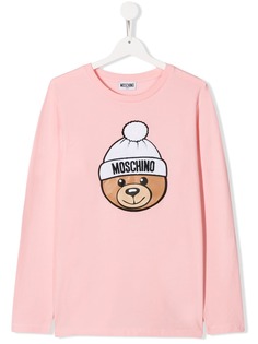 Moschino Kids топ с логотипом