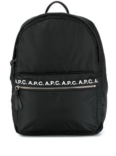 A.P.C. рюкзак с карманом на молнии и логотипом