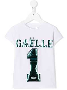 Gaelle Paris Kids футболка с логотипом металлик