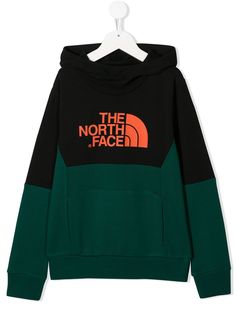 The North Face Kids худи в стиле колор-блок с логотипом