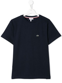 Lacoste Kids футболка с вышитым логотипом