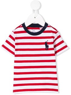 Ralph Lauren Kids футболка в полоску с вышитым логотипом