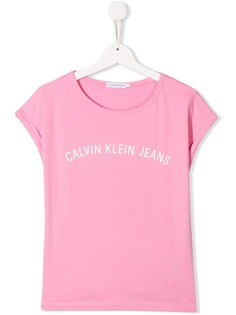 Calvin Klein Kids футболка с круглым вырезом и логотипом