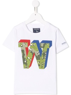 Woolrich Kids футболка с принтом W