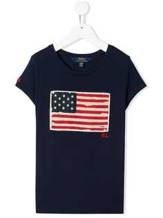 Ralph Lauren Kids футболка с вышитым логотипом
