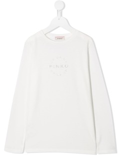 Pinko Kids топ с блестящим логотипом