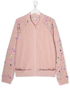 Stella McCartney Kids спортивная куртка на молнии с пайетками