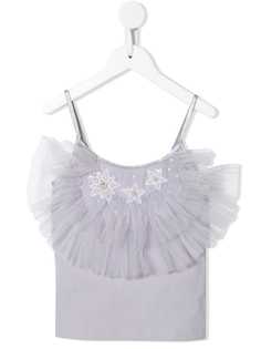 Tutu Du Monde топ Stella Singlet на тонких бретелях с отделкой из тюля