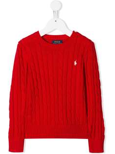 Ralph Lauren Kids джемпер фактурной вязки в стиле колор-блок