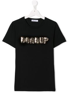 Dondup Kids футболка с логотипом из пайеток