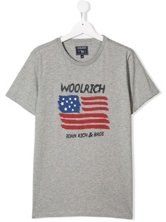 Woolrich Kids футболка с принтом