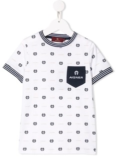 Aigner Kids футболка с логотипом