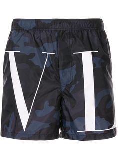 Valentino камуфляжные плавки-шорты с логотипом VLTN