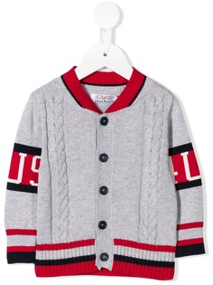 Cesare Paciotti 4Us Kids кардиган фактурной вязки в стиле колор-блок