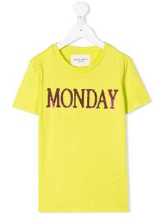 Alberta Ferretti Kids футболка с надписью Monday
