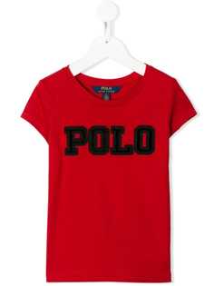 Ralph Lauren Kids футболка с вышитым логотипом