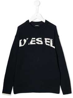 Diesel Kids свитер вязки интарсия с логотипом