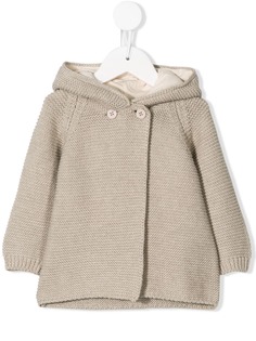 Stella McCartney Kids трикотажное пальто с капюшоном