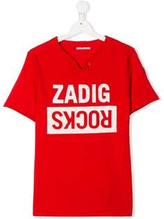 Zadig & Voltaire Kids футболка Boxer с V-образным вырезом