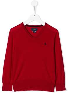 Ralph Lauren Kids толстовка с V-образным вырезом