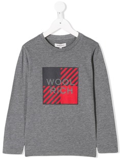 Woolrich Kids футболка с длинными рукавами и логотипом
