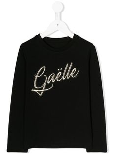 Gaelle Paris Kids топ с вышитым логотипом