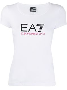 Ea7 Emporio Armani приталенная футболка с логотипом