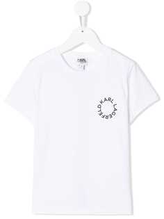 Karl Lagerfeld Kids футболка с принтом