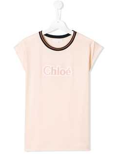 Chloé Kids футболка с логотипом