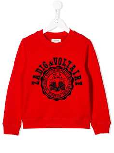 Zadig & Voltaire Kids свитер с принтом Joe