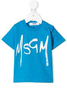 Msgm Kids футболка с принтом логотипа
